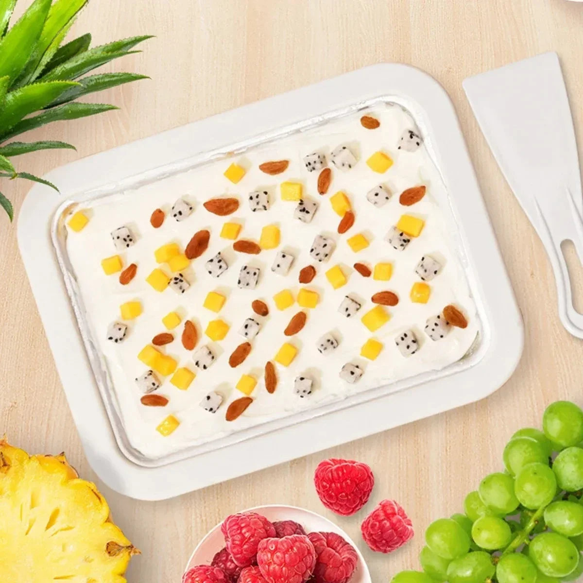 Ice Cream Maker Pan Frozen Dessert Maker Kitchen Gelato Maker - Image 2