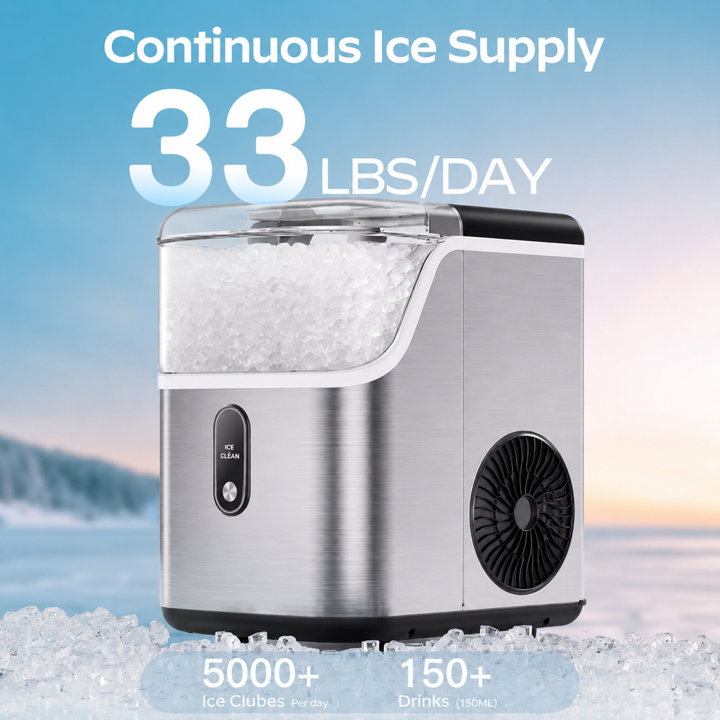 High Capacity Countertop Ice Machine