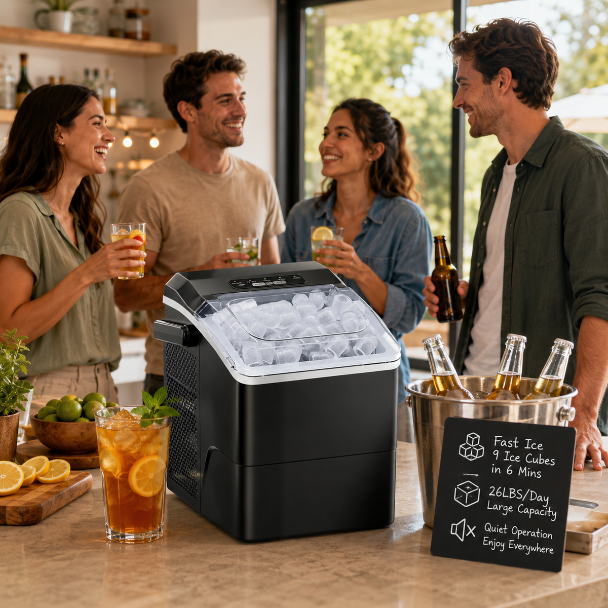Portable Countertop Ice Cube Machine