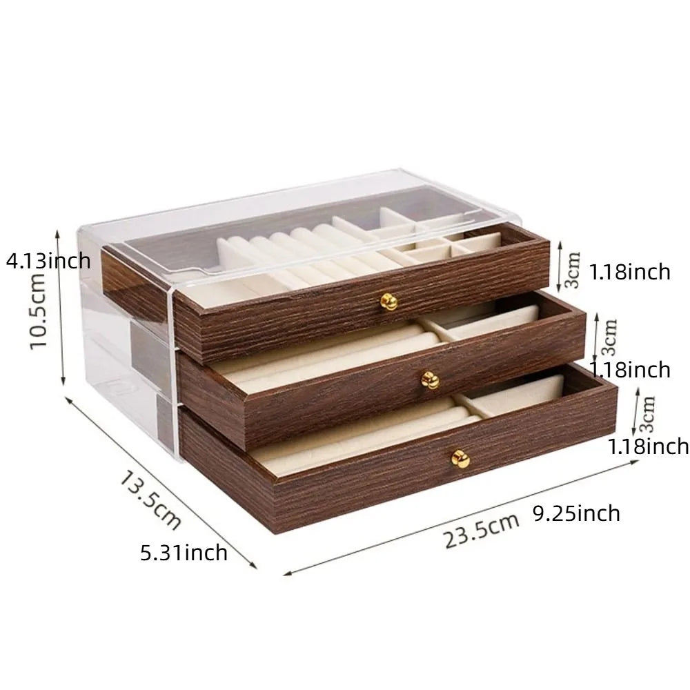 Jewellery Box Drawer Storage Display Case