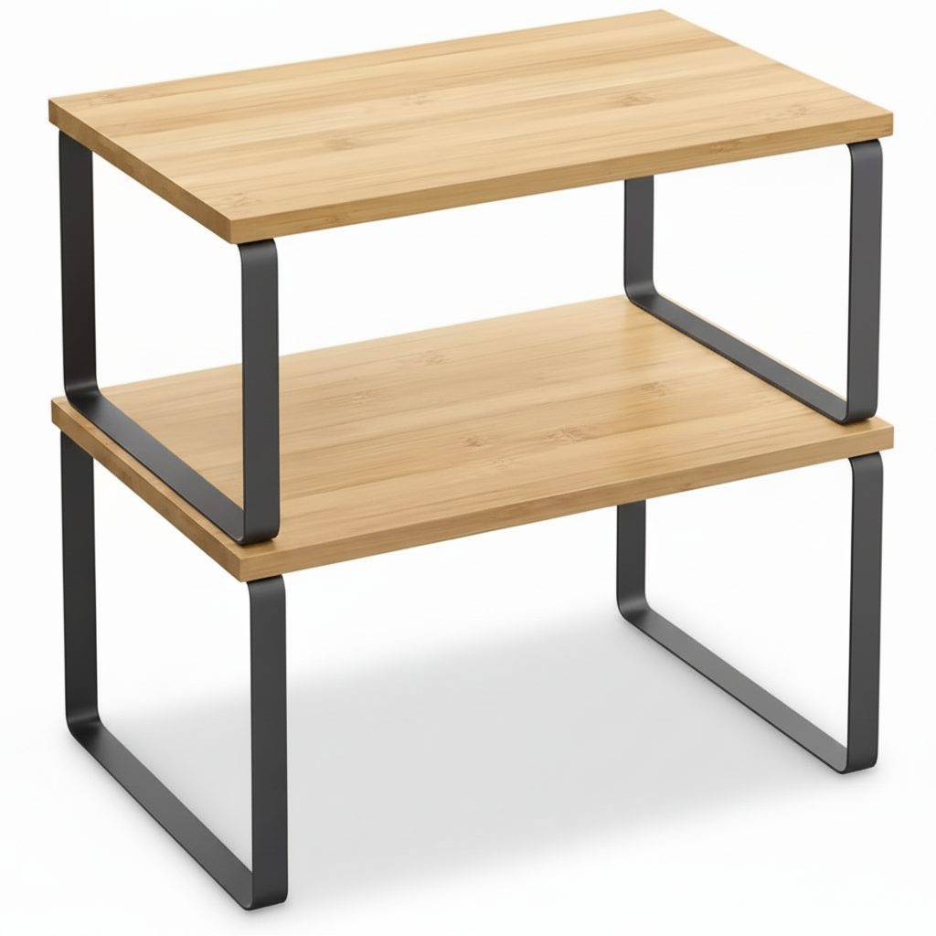 Stackable Metal Cabinet Shelf Organiser