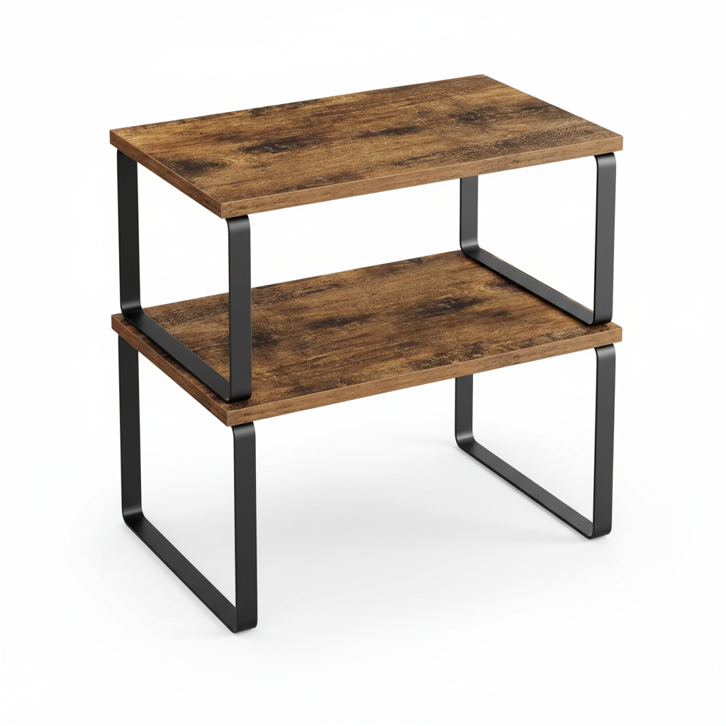 Stackable Metal Cabinet Shelf Organiser