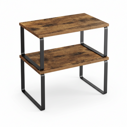 Stackable Metal Cabinet Shelf Organiser