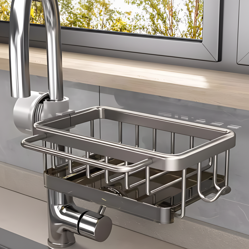 Aluminium Fast Drain Sink Organiser Basket