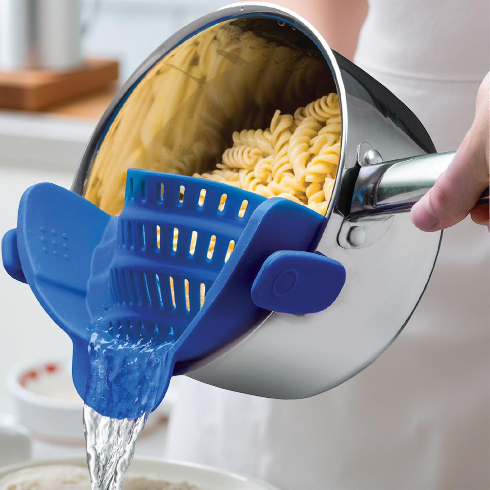 Clip On Silicone Pot Pasta Strainer