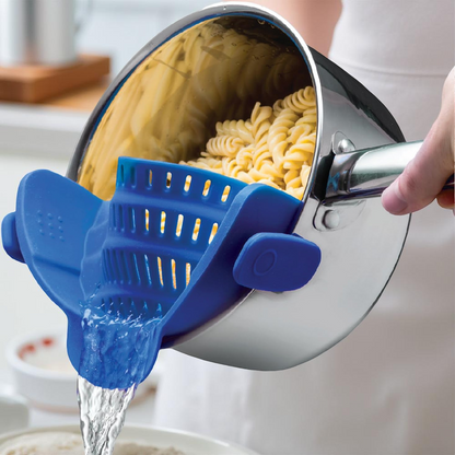 Clip On Silicone Pot Pasta Strainer
