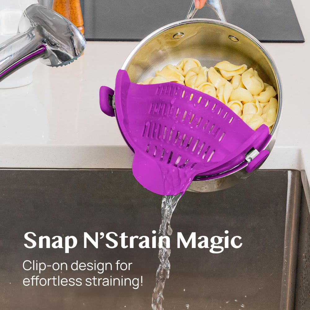 Clip On Silicone Pot Pasta Strainer