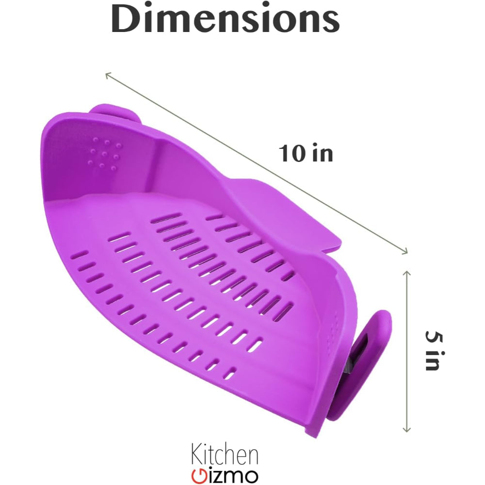 Clip On Silicone Pot Pasta Strainer