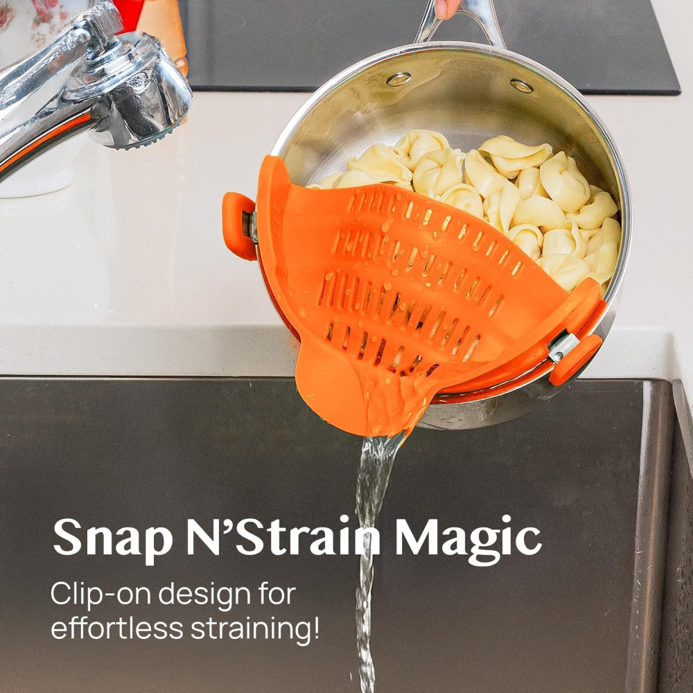 Clip On Silicone Pot Pasta Strainer