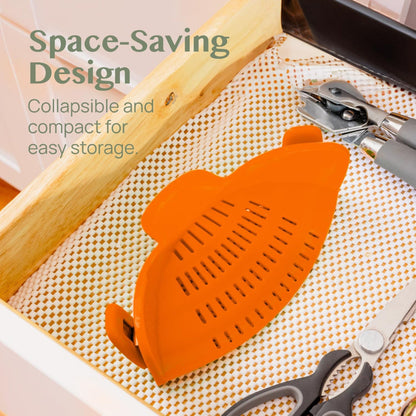 Clip On Silicone Pot Pasta Strainer