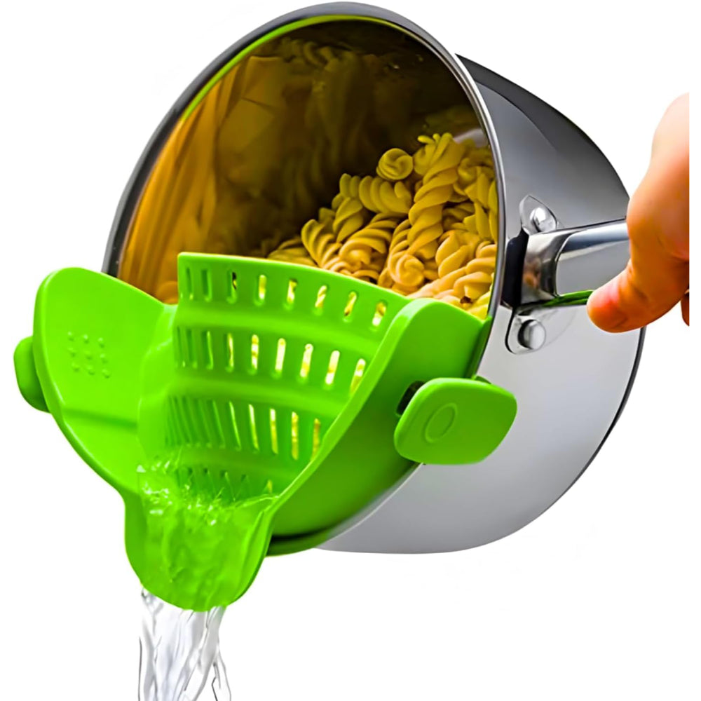 Clip On Silicone Pot Pasta Strainer