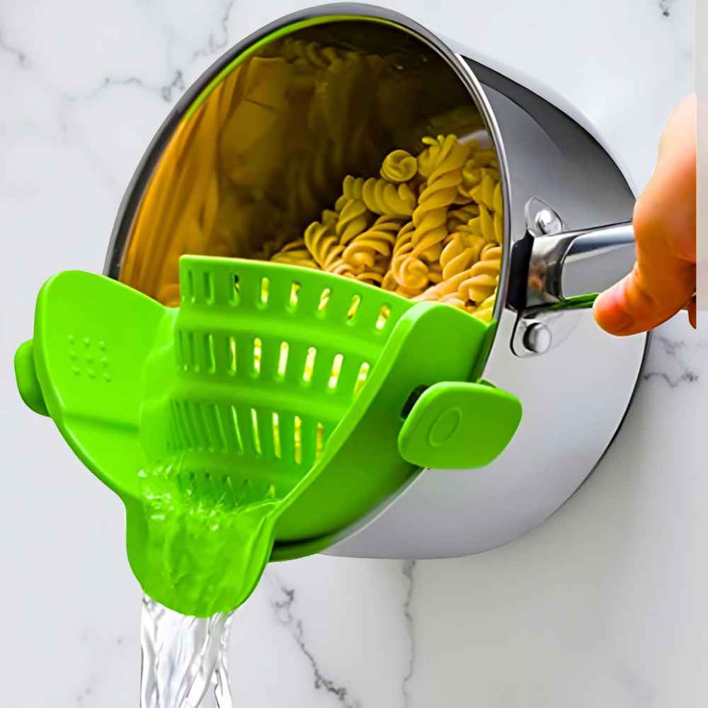 Clip On Silicone Pot Pasta Strainer