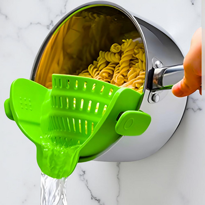 Clip On Silicone Pot Pasta Strainer