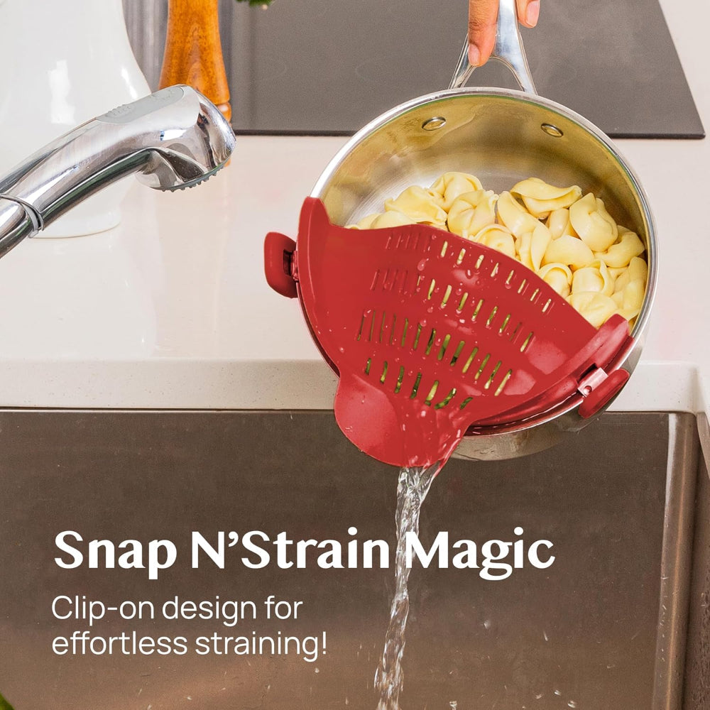 Clip On Silicone Pot Pasta Strainer