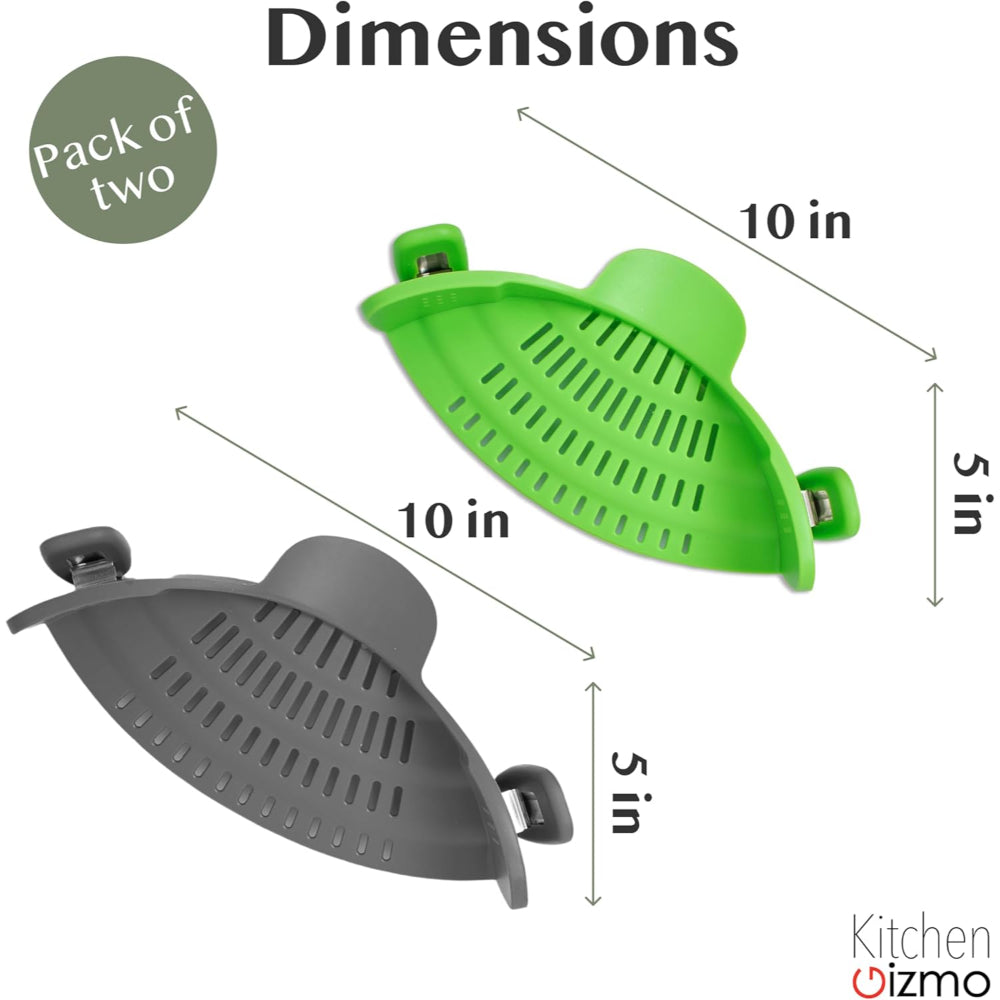 Clip On Silicone Pot Pasta Strainer