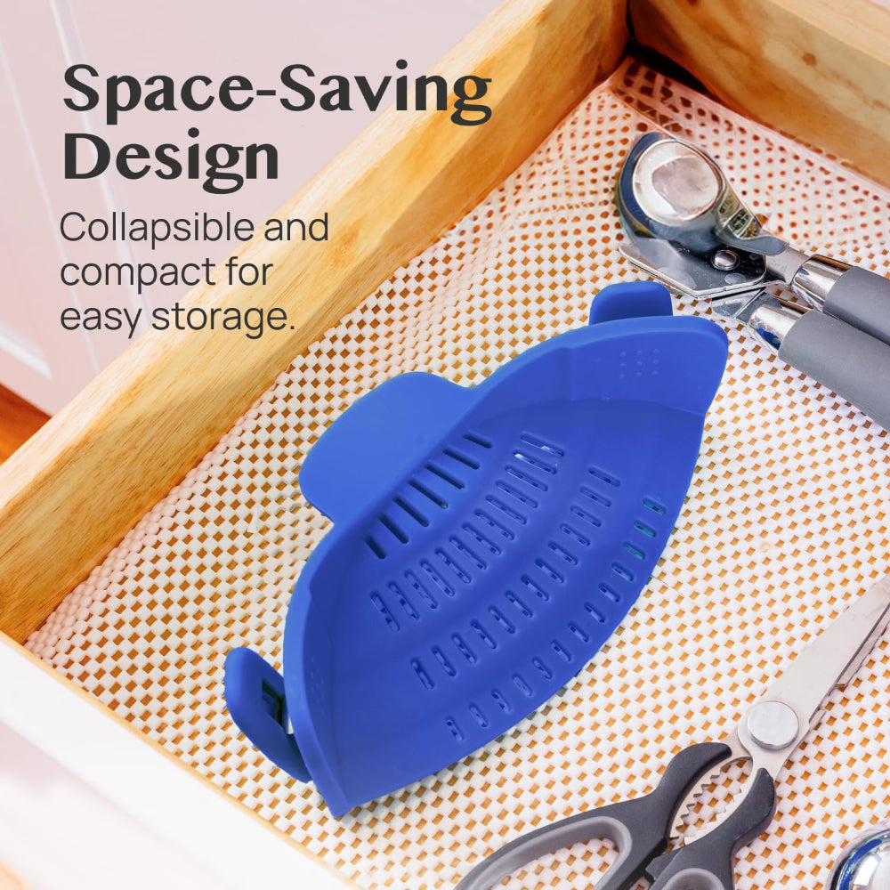Clip On Silicone Pot Pasta Strainer