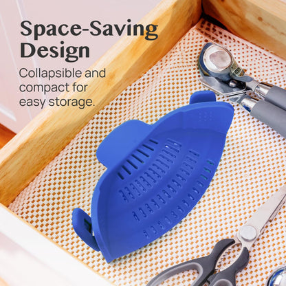 Clip On Silicone Pot Pasta Strainer