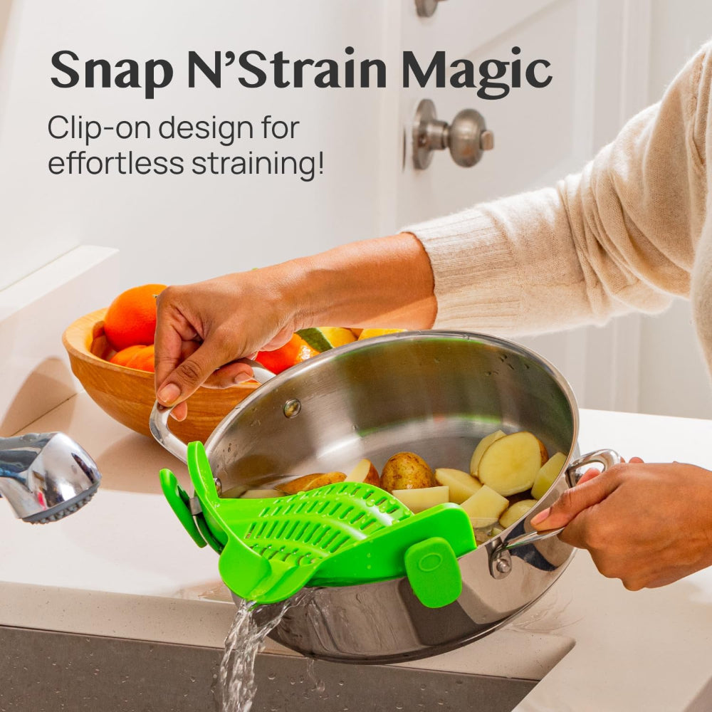 Clip On Silicone Pot Pasta Strainer