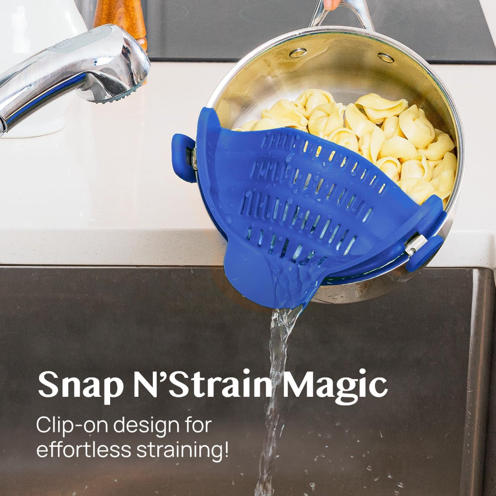 Clip On Silicone Pot Pasta Strainer