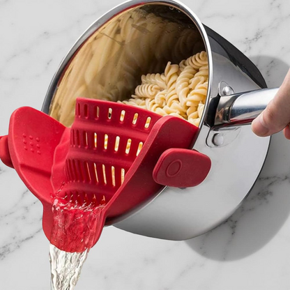 Clip On Silicone Pot Pasta Strainer