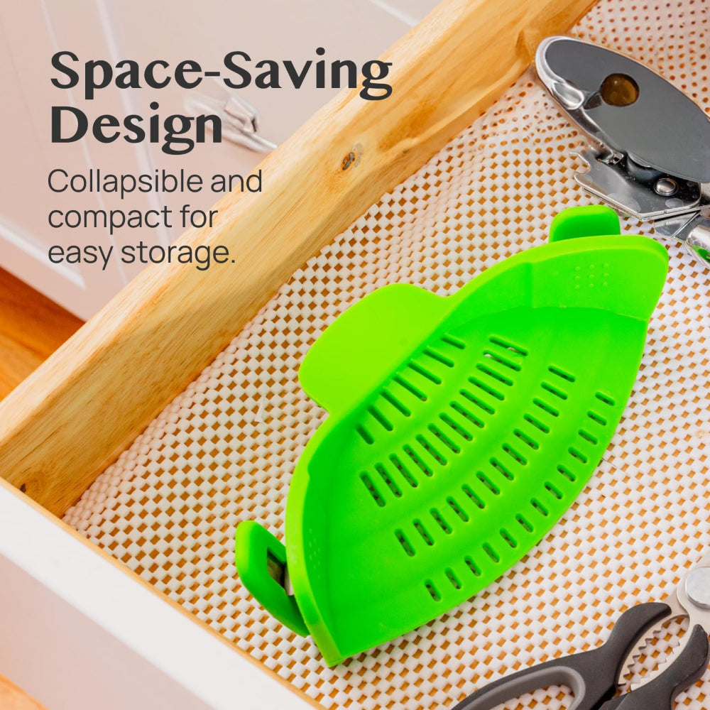Clip On Silicone Pot Pasta Strainer