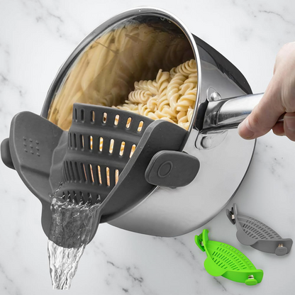 Clip On Silicone Pot Pasta Strainer