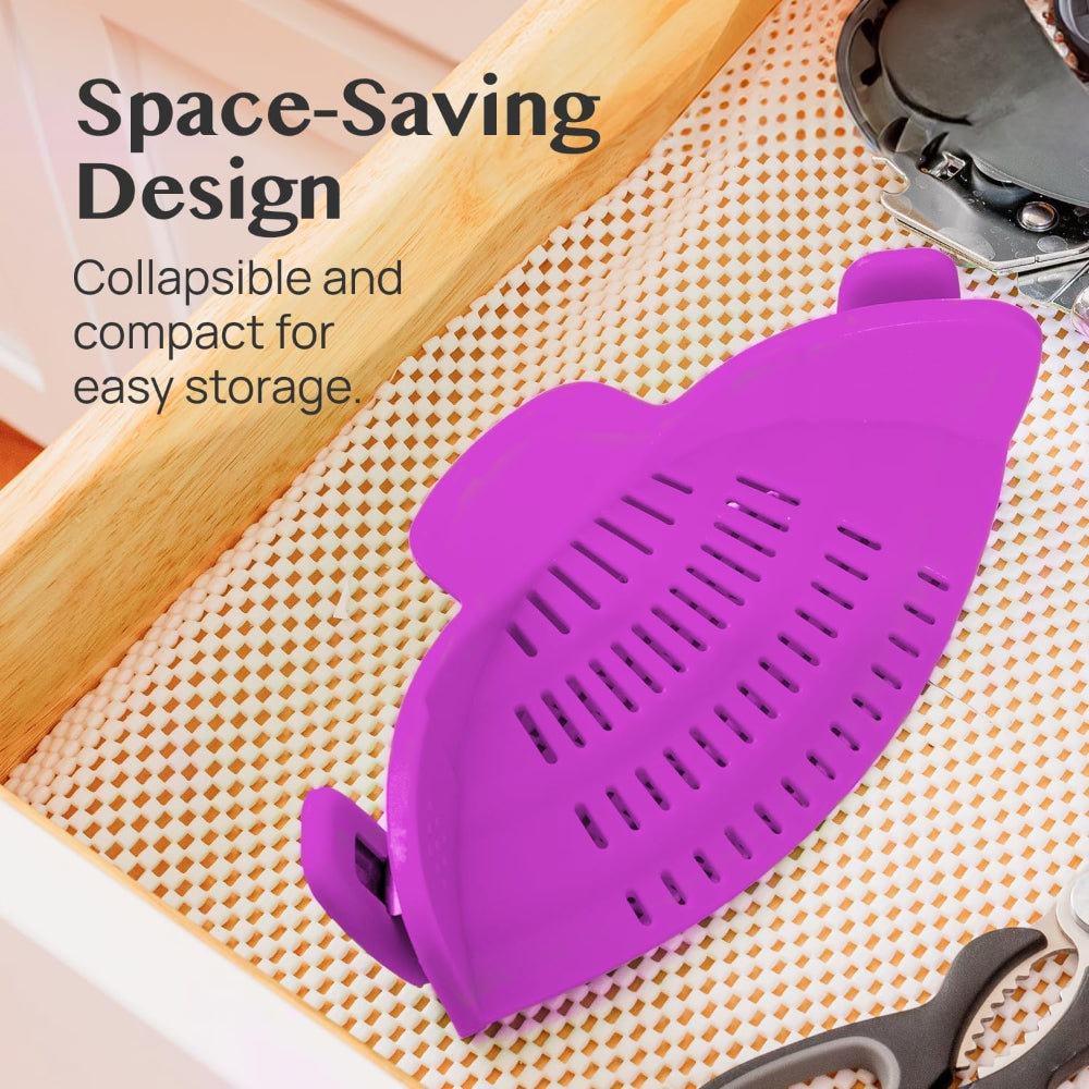Clip On Silicone Pot Pasta Strainer