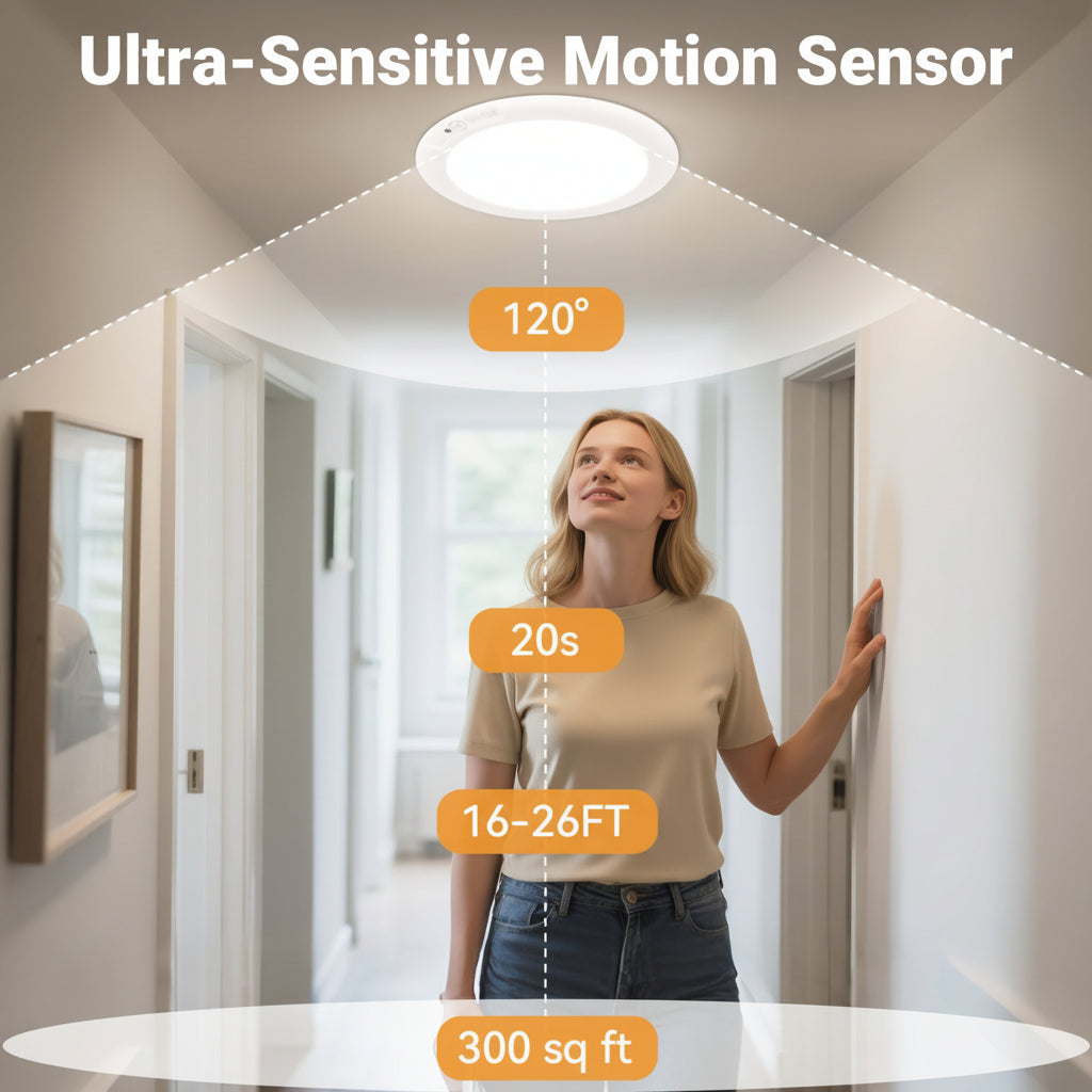 Motion Sensor Rechargeable Ceiling Light
