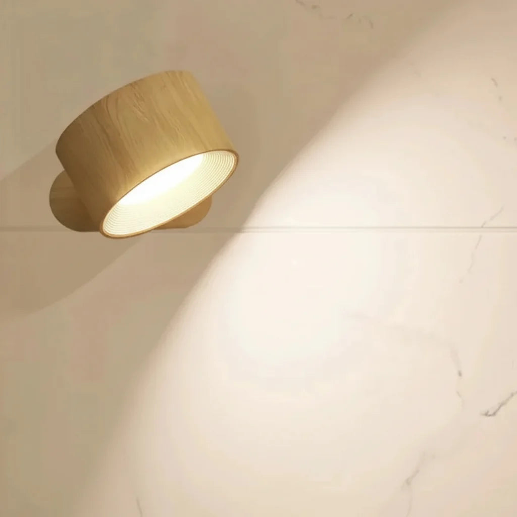Cordless Rotating LED Wall Night Lamp