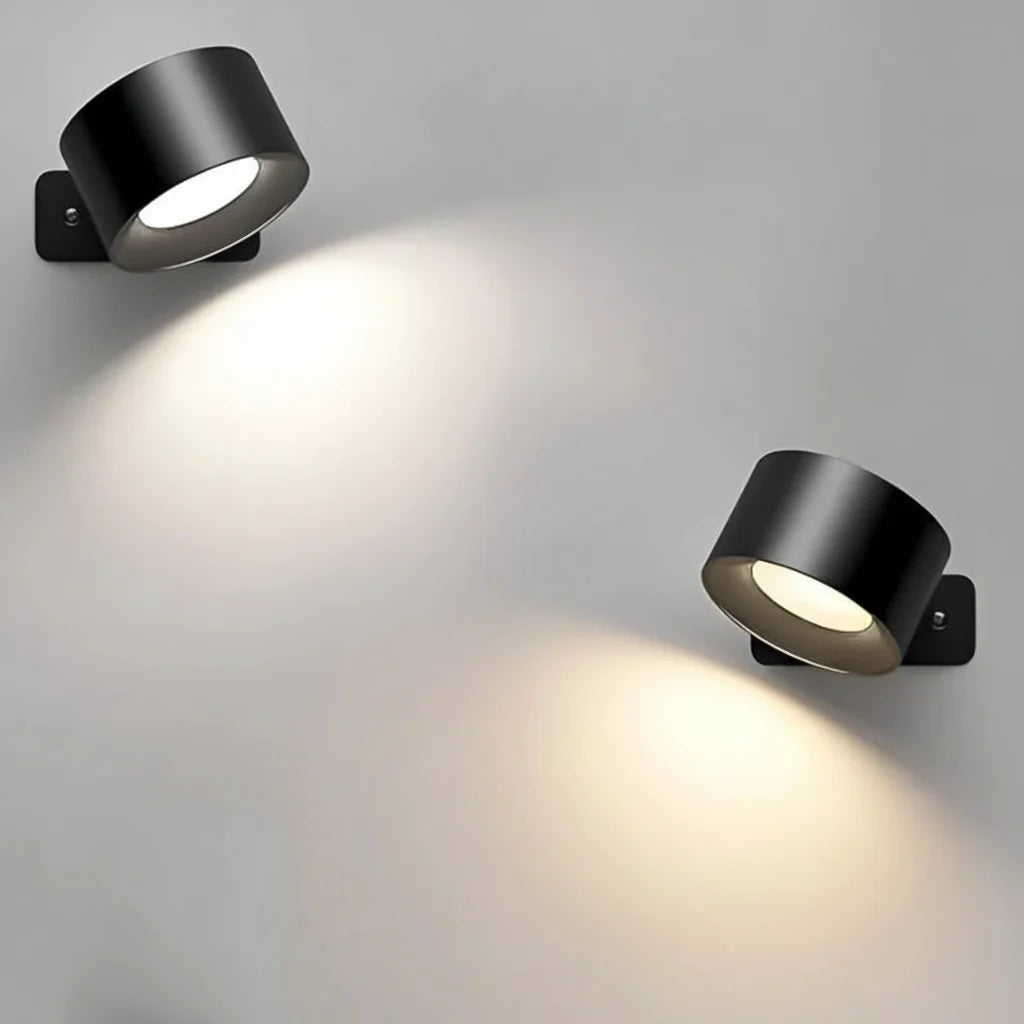 Cordless Rotating LED Wall Night Lamp