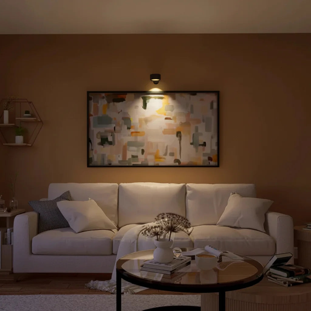 Cordless Rotating LED Wall Night Lamp