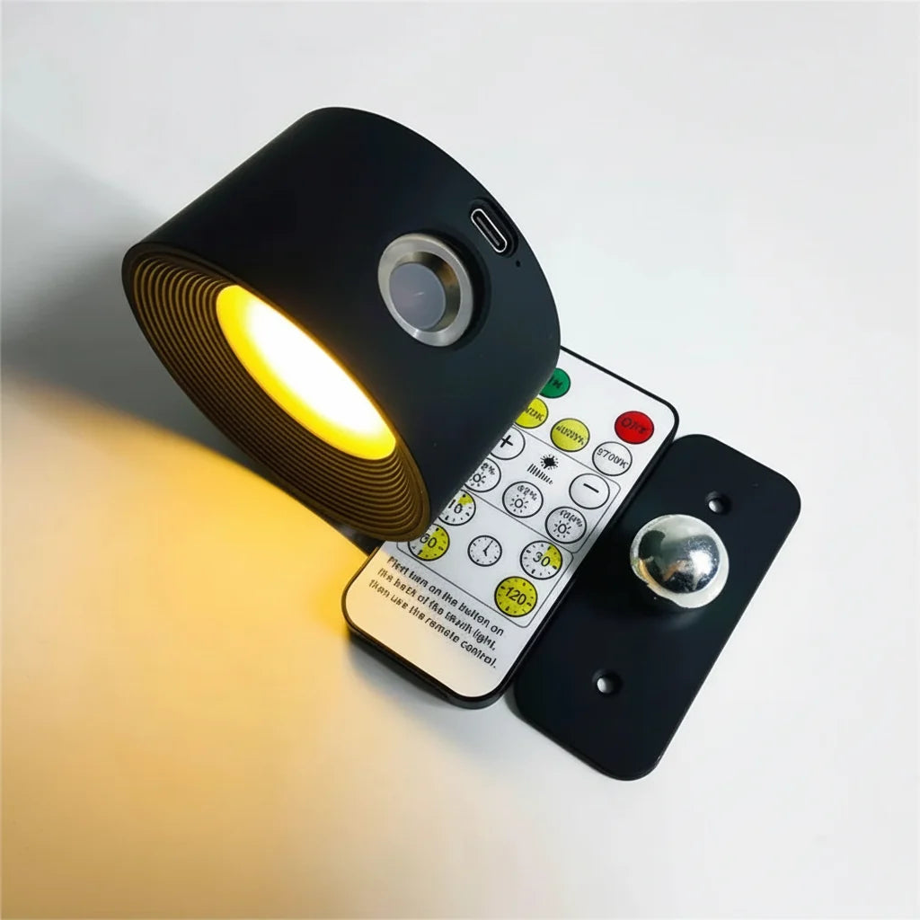 Cordless Rotating LED Wall Night Lamp