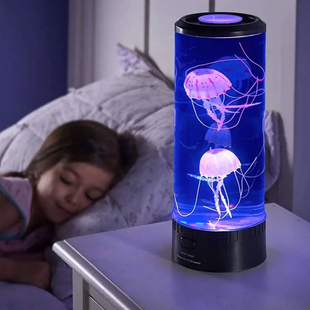 LED Jellyfish Lamp Color Changing Ocean Decor Home Accent 0