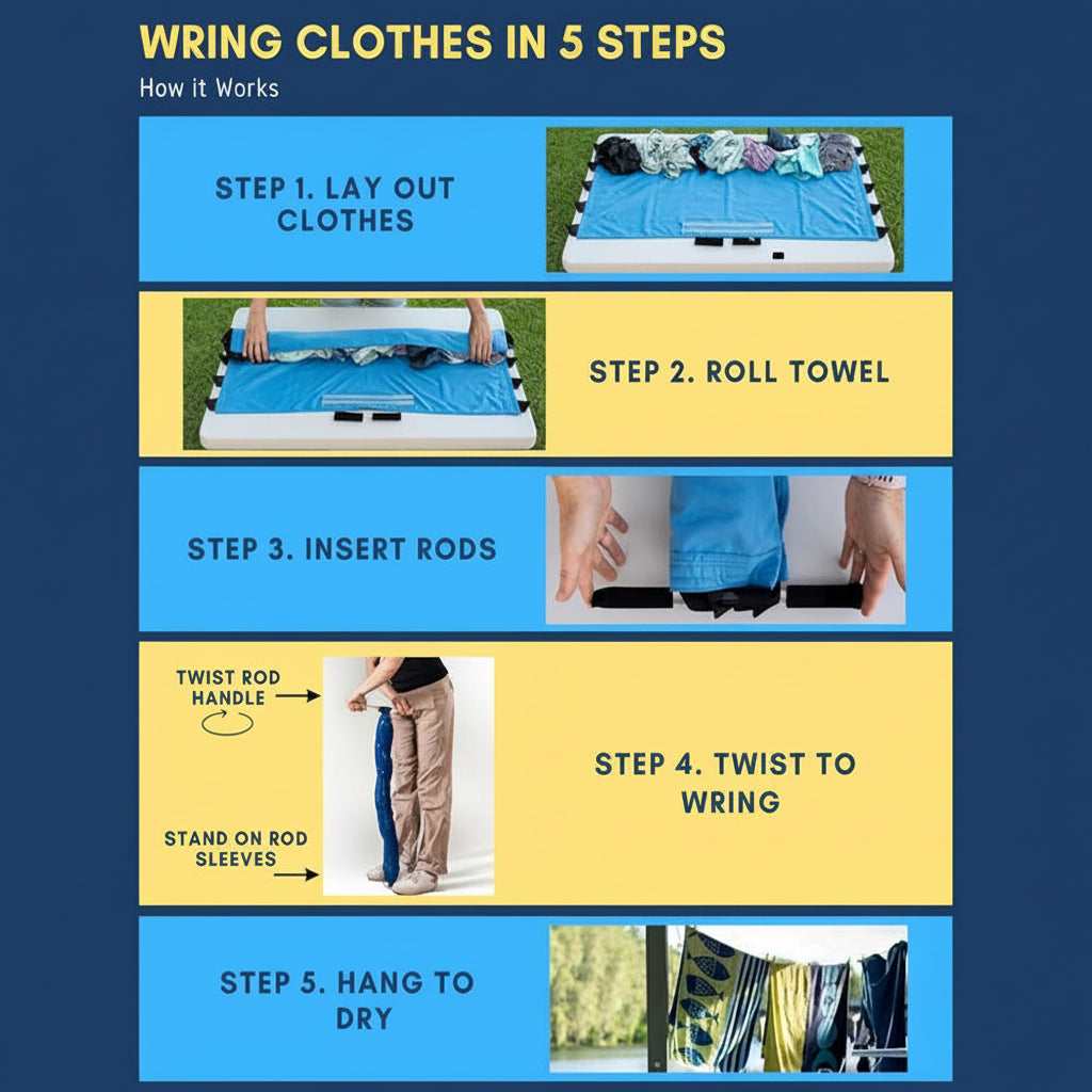 Portable Hand Crank Clothes Wringer