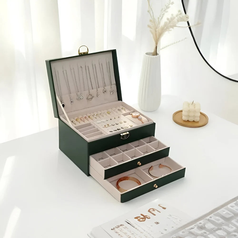 Multilayer Textured Jewellery Storage Box
