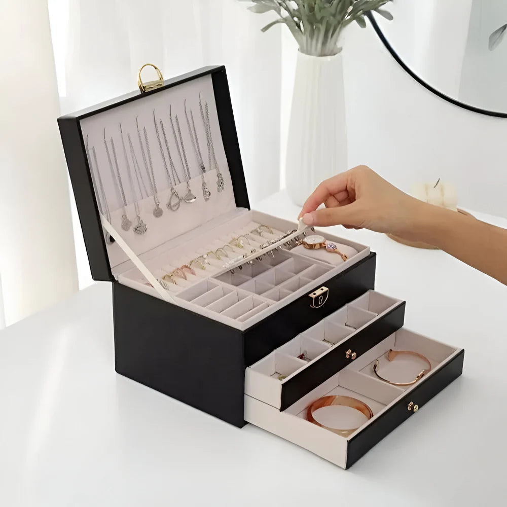 Multilayer Textured Jewellery Storage Box