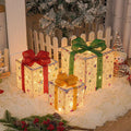 Lighted Gift Box Set Outdoor Christmas Decorations LED Holiday Décor 0