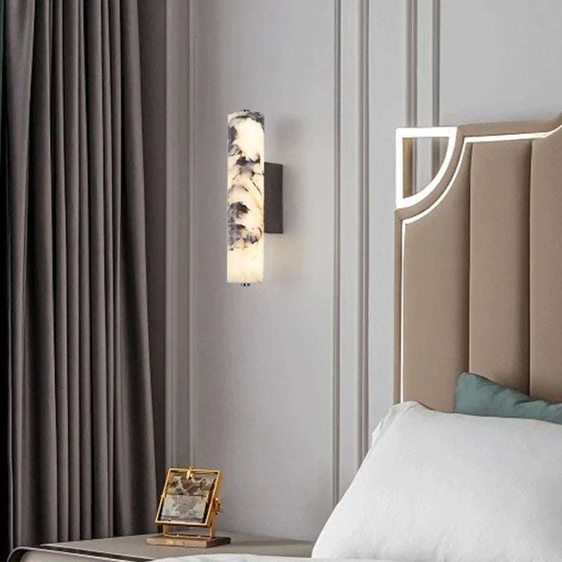LuxeStone Marble LED Wall Lamp