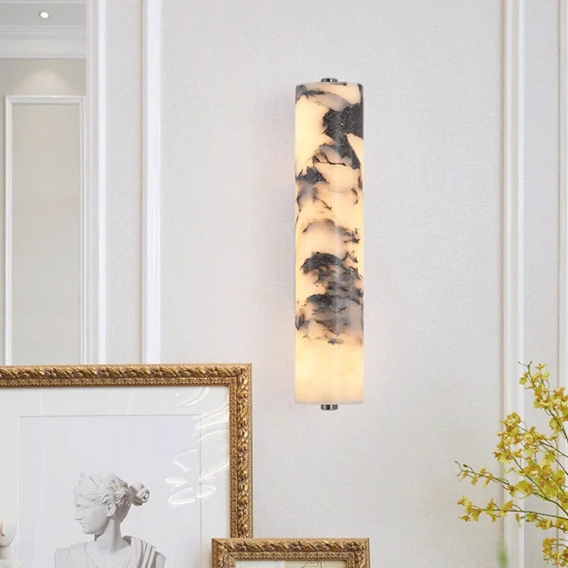 LuxeStone Marble LED Wall Lamp