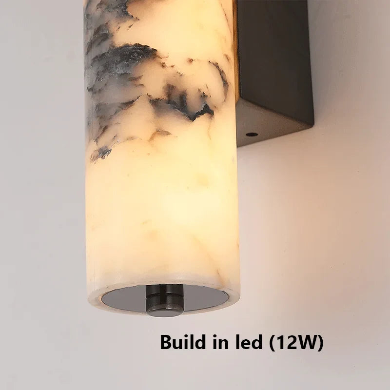 LuxeStone Marble LED Wall Lamp