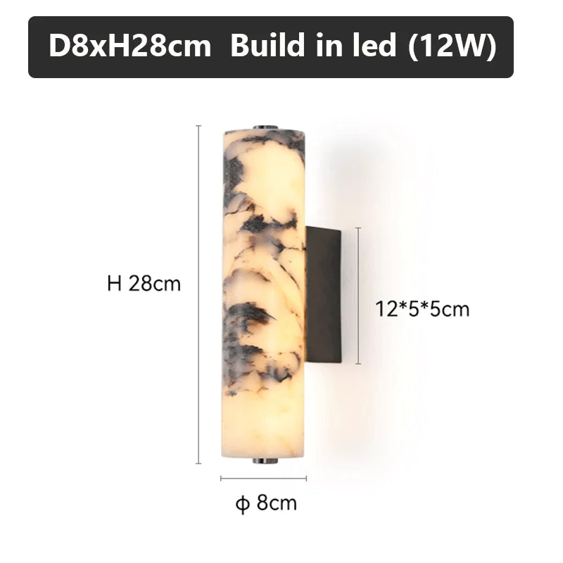 LuxeStone Marble LED Wall Lamp