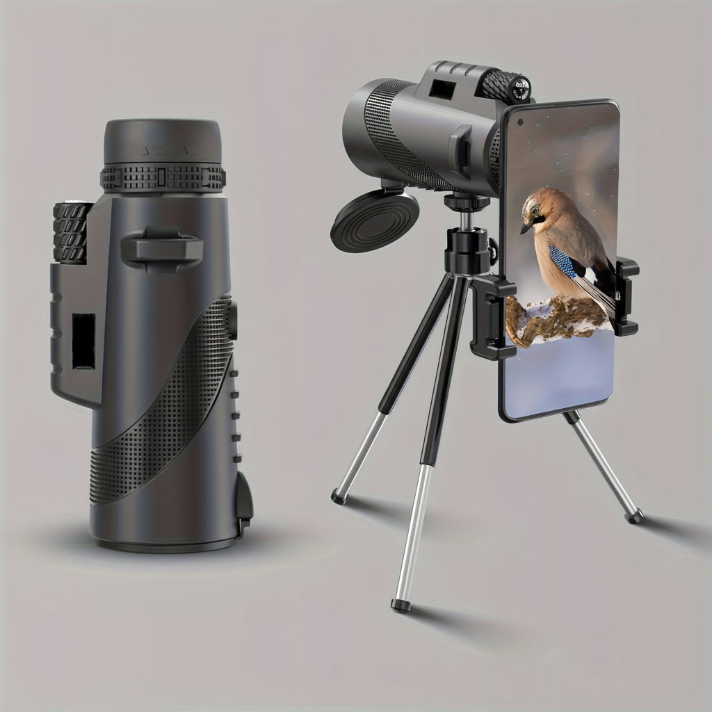 HD Monocular Telescope with Phone Mount
