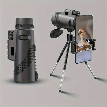 HD Monocular Telescope with Phone Mount