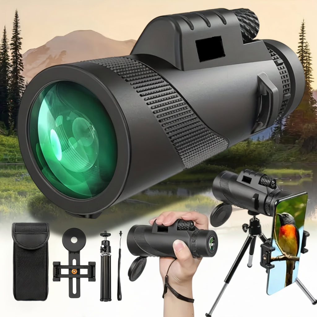 HD Monocular Telescope with Phone Mount