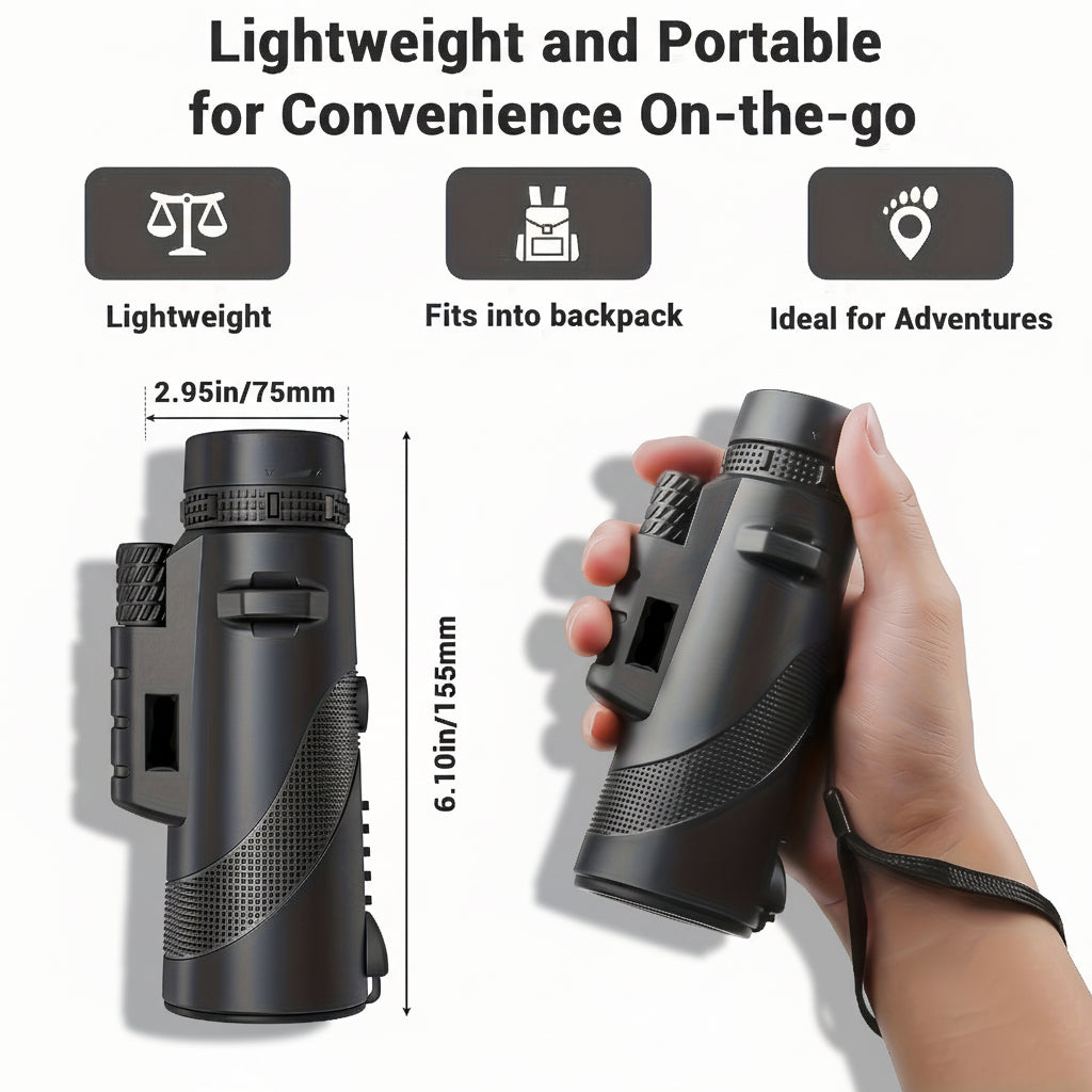HD Monocular Telescope with Phone Mount