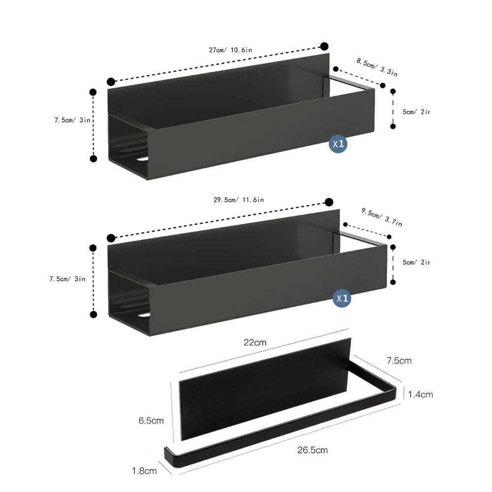 Magnetic Metal Spice Rack Wall Shelf