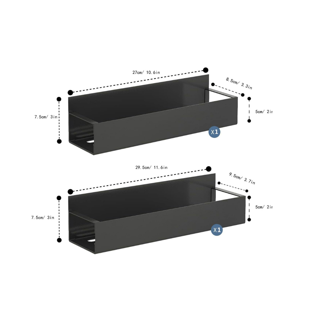 Magnetic Metal Spice Rack Wall Shelf
