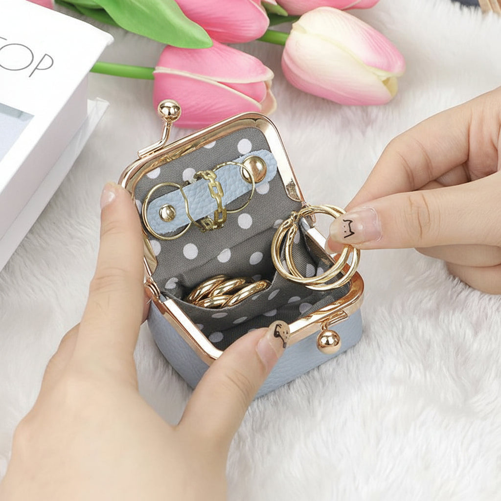 Mini Leather Travel Jewellery Box