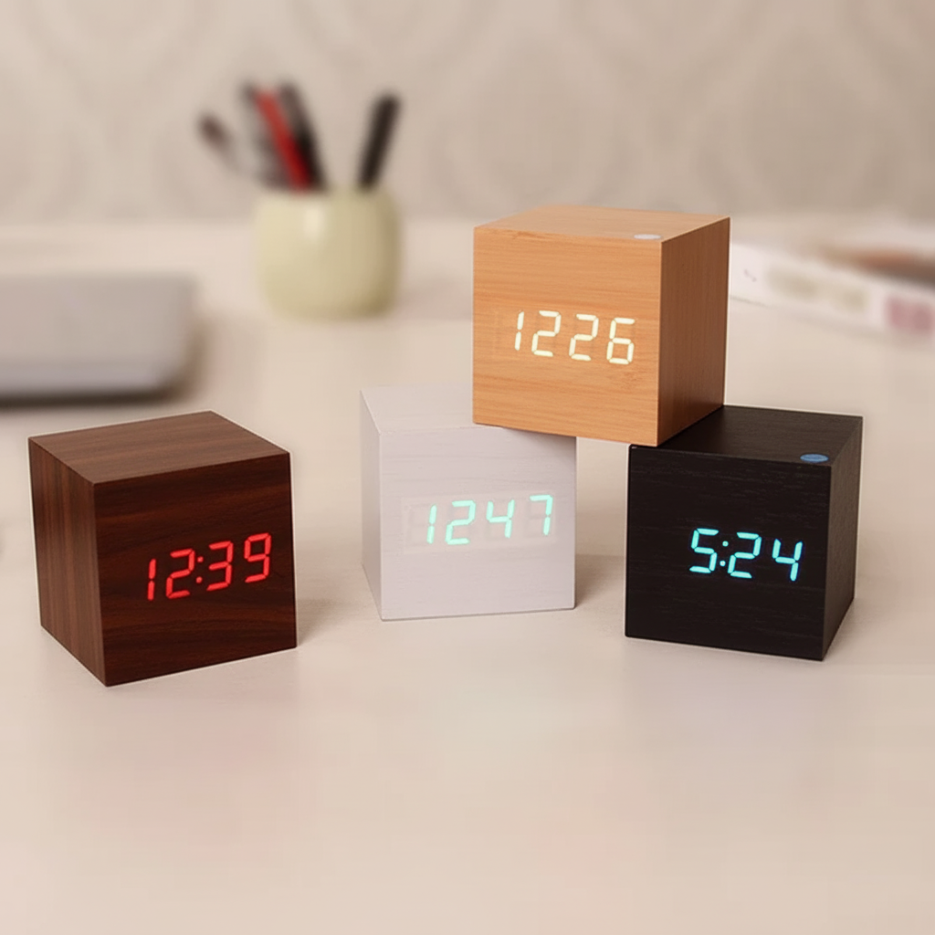 Wooden LED Digital Alarm Clock