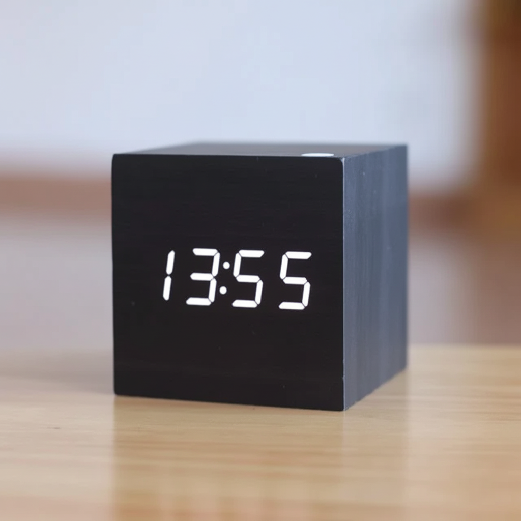 Wooden LED Digital Alarm Clock